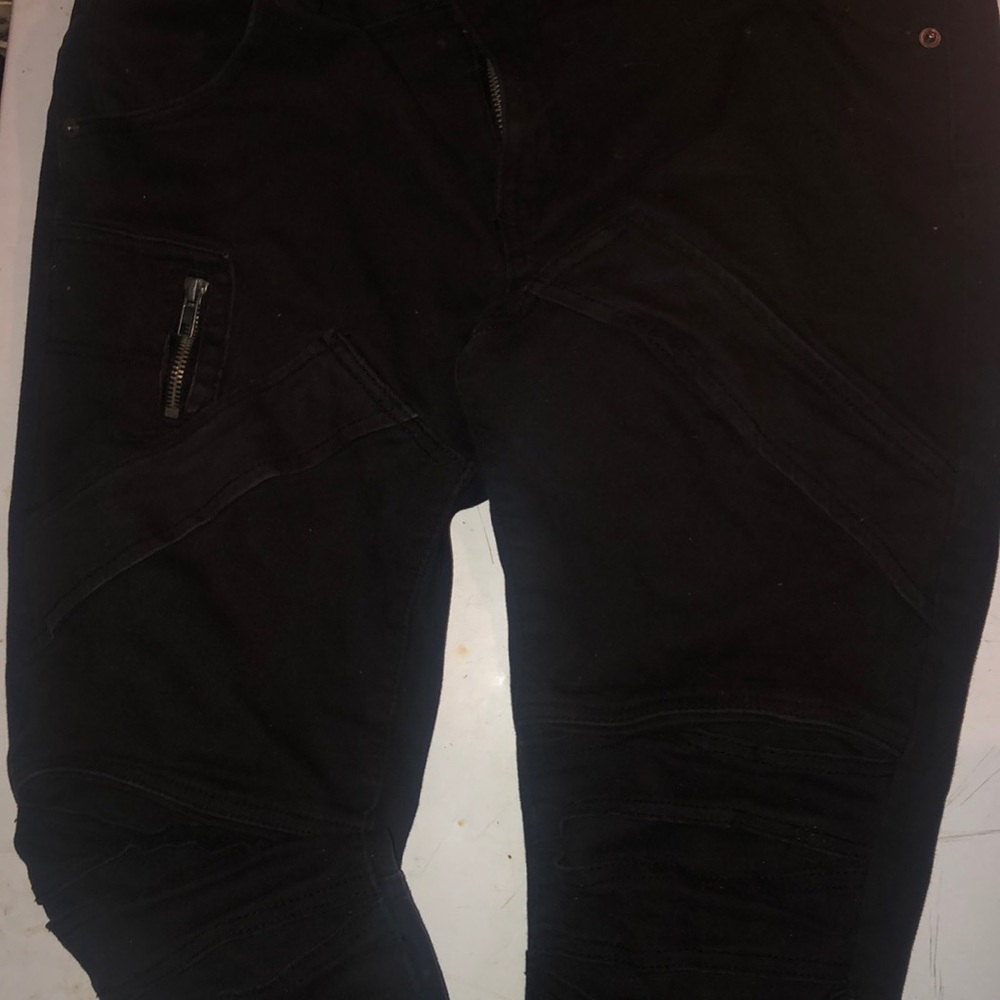 Biker Black Pants